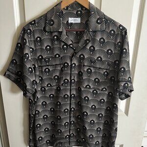 Saturdays NYC Camp Collar SS Buttondown Sz M